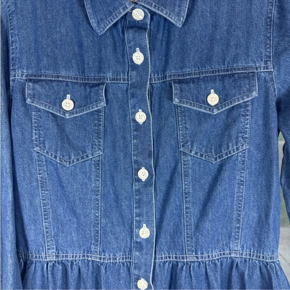 Talbots Blue Denim Long-Sleeve Shirt Dress - Picture 5 of 10